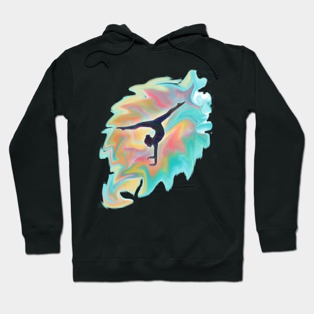 Watercolor Swirl Dancer - Gymnast - Acro Dancer Hoodie by XanderWitch Creative